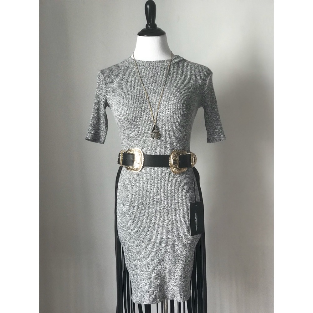 Short Sleeve Ribbed Dress